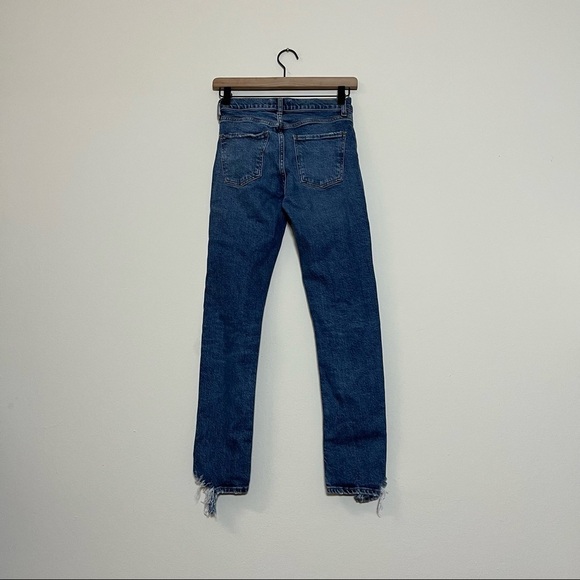 AGOLDE Toni Stratosphere Medium Wash Mid-Rise Straight Slim Leg Jeans Size 24 - Picture 6 of 9